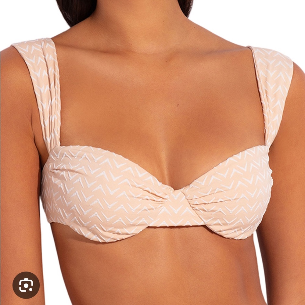 Beige Textured Bikini Set revel Rey s